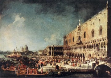 Llegada del embajador de Francia a Venecia Canaletto Pinturas al óleo
